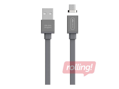 HOTPR USB to microUSB magnet cable ALLOCACOC, 1.5m, grey