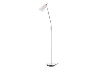Floor lamp Lee, matte nickel/grey