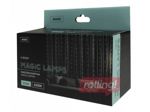Elektrilampide ahel, MAGIC LAMP kardin 200LED, 2m*1m 6500K, külm valge, DC5V