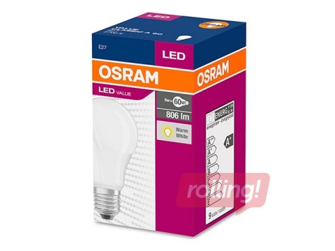 Лампочка Osram Value CLA60 9.5W/806 E27 220-240V FR