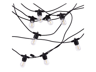 Päikesepaneeliga LED-valgustikett, kett 10 m + 10 x G45 E27 0,3 W 2700 K, soe valge