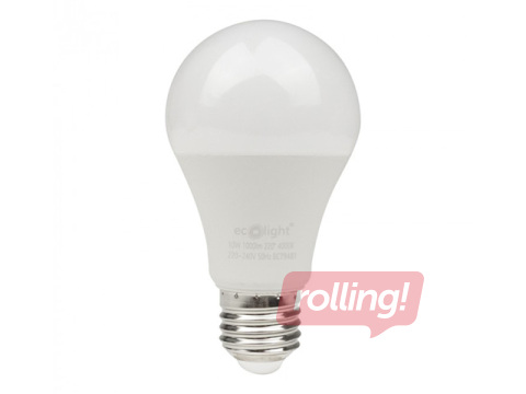 Lambipirn Eco Light LED E27 10W 3000K 1000lm, soe valge