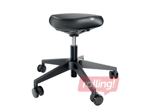 Aktiivse istumise tool Leitz Ergo, mugava istmega, ratastega, must