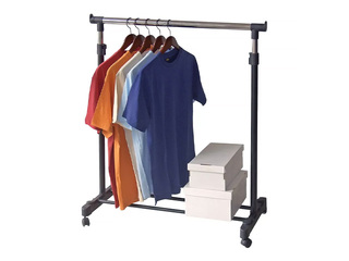 Riidestange Ordinett, Deluxe Black, must, 88x43x98-175cm