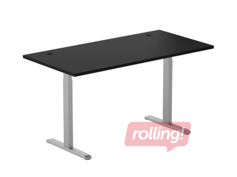 Elektriliselt kõrgusreguleeritav laud Up Up Bjorn L, hall musta tööpinnaga