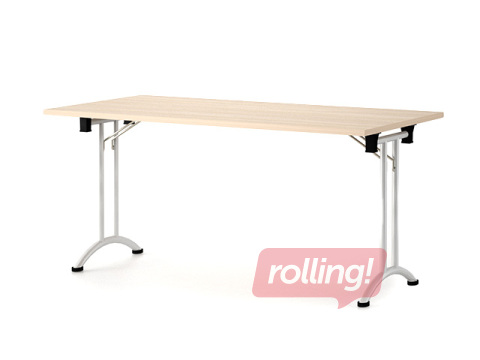 Konverentsilaud ZH, kokkupandavad jalad, hall raam, hall pealispind, 180x80x73cm