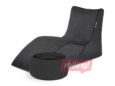 Kott-toolid ja laud Qubo Combo Lounger + Just Table + Just Top Black, Ebony Mesh Fit