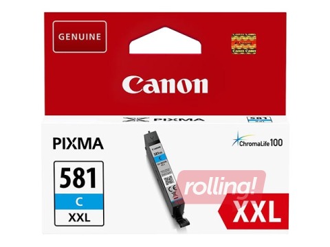 Tintes kasete Canon CLI-581XXL, Ciānzila (820 lpp)