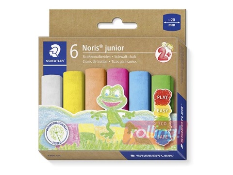 Kõnniteekriidid Staedtler junior 2365, 6 tk, erinevad värvid