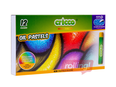 Õlipastelid Cricco, 12 värvi