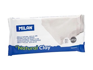 Õhkkuiv looduslik savi Milano, valge, 400 g