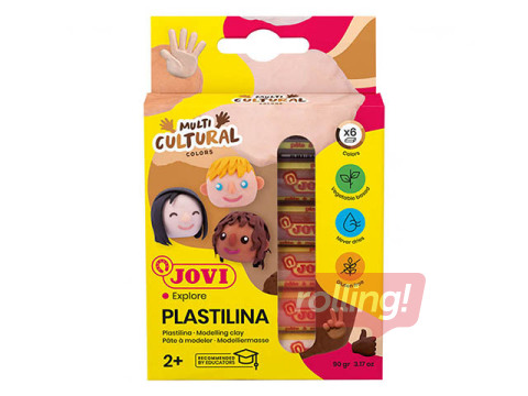 Plastiliin Jovi Multicultural colors, 6 värvi