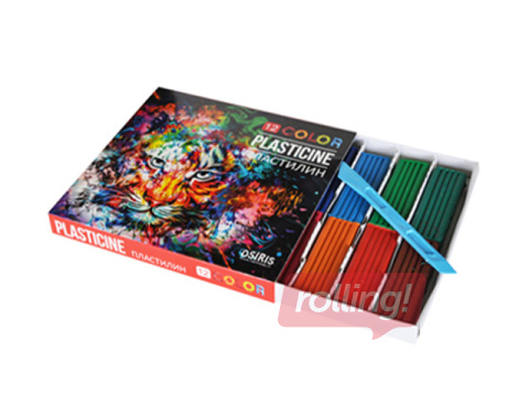 Plastiliin Osiris noaga, 12 värvi