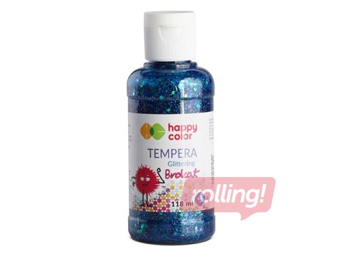 Guaššvärv Happy Color 118 ml, sädelev, sinine