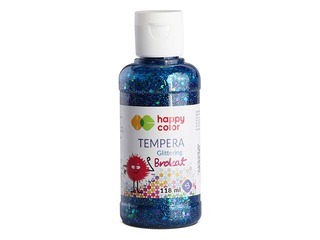 Guaššvärv Happy Color 118 ml, sädelev, sinine