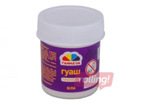 Guaššvärvid Gamma, titaan valge, 40ml