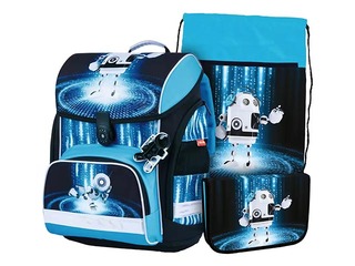 Koolikomplekt Funny Robots: koolikott, pinal, jalatsikott