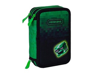 Pliiatsitasku Astra, Pixel Hero, 3 sektsiooni, tarvikutega