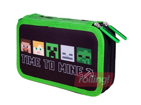Pliiatsitasku Astra, Minecraft Alex&Steven, 3 sektsiooni, tarvikutega