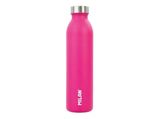 Ūdens pudele Milan 591ml, nerūsējošā tērauda, rozā krāsā