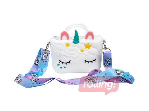 Laste kott  Unicorn, silkoon, valge