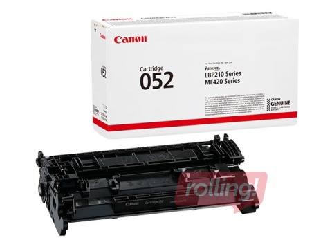 Canon 052 Toner Cartridge, Black (3100 pgs)