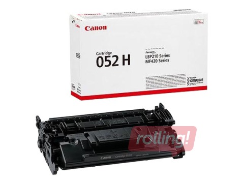 Canon 052H Toner Cartridge, Black (9200 pgs)