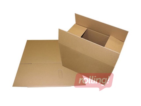 Картонная коробка гофрированная 430x265x325 мм, коричневая