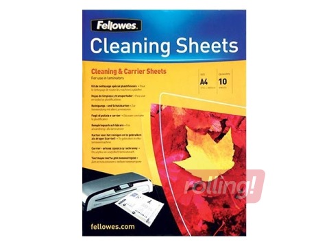 Laminaatori puhastuslehed Fellowes, A3/A4, 10 pcs.