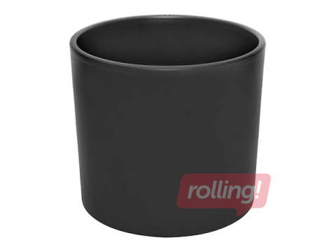 Dekoratiivne lillepott Domoletti, keraamika, must, Ø13x12.2cm