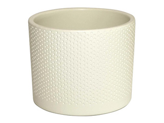 Dekoratiivne lillepott Domoletti, keraamika, valge, Ø19x17.6cm