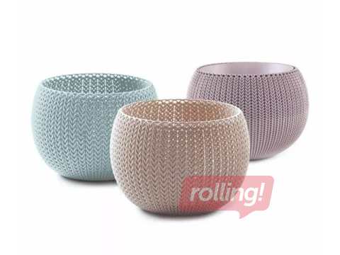 Dekoratiivsete lillepottide komplekt Keter Cozies Trio, plast, erinevad värvid, 3tk