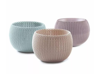 Dekoratiivsete lillepottide komplekt Keter Cozies Trio, plast, erinevad värvid, 3tk
