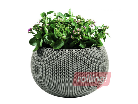 Dekoratiivne lillepott Keter Cozy M, riputatav, plast, beež, Ø36cm