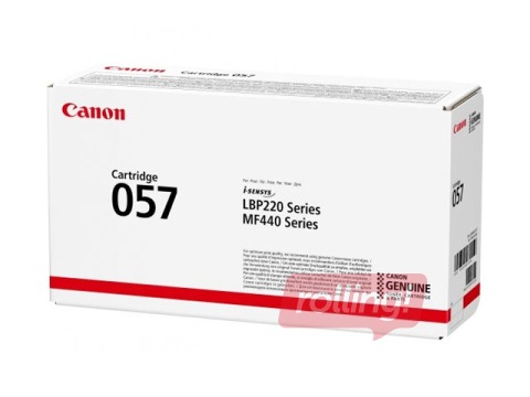 Toonerkassett Canon 057, must (3100 lk)