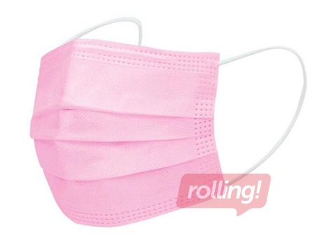 SALE Kaitsemask - Medical, 3 kihti N50, roosa, 50 tk.
