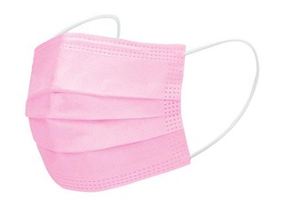 Face mask - Medical, 3 layers N50, pink, 50 pcs.