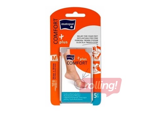 Plaastrid Matopat, Comfort Plus, villide vastu, M suurus, 5 tk.