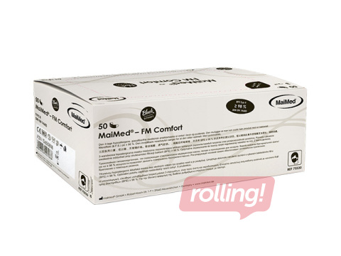 Meditsiiniline näomask, 3-kihiline, kummidega, valge, 50tk