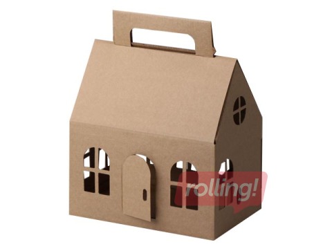 Kinkekarp Jõulumajake, 200x130x120(+90)mm, kartong