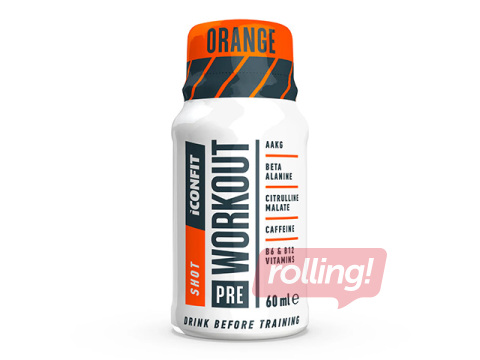 Jook Iconfit, Pre-Workout Shot, apelsini, 60ml