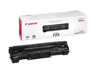Toonerkassett Canon 725, must, (1600 lk)