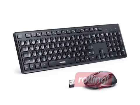 Traadita klaviatuurikomplekt – membraanklaviatuur ja ergonoomiline hiir UGREEN/35740