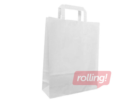 Paper bag with handles, 260x120x350mm, white