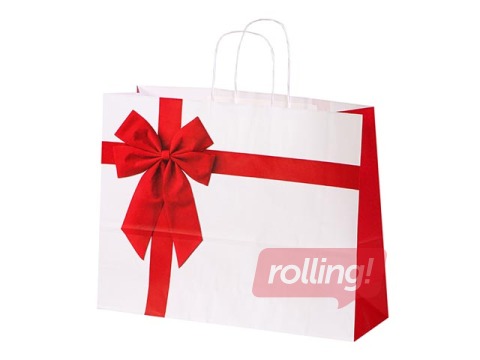 PROMO Kinkekott Rosette, 40 x 12 x 31 cm, valge