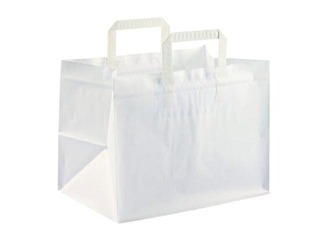 Paberist kott käepidemetega Take-Away, valge, 260x175x245mm