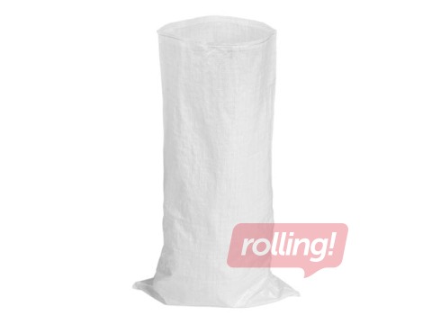 Polüpropüleenist kott polüetüleenvoodriga, 55 x 100 cm 80 L, 10 tk, valge