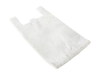 Bags with handles, 30x18x55 cm, 25 mic, 100 pcs., white