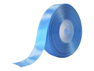 Gift ribbon 25 mm/ 25 m, satin, light blue