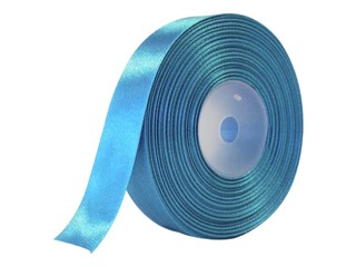 Gift ribbon 25 mm/ 25 m, satin, light blue